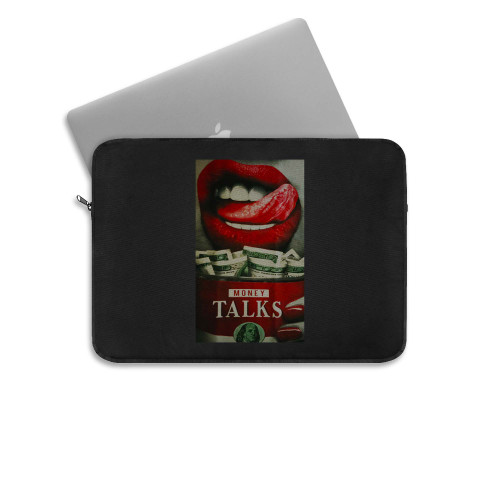 Money Talks Cash Money Red Lips Laptop Sleeve