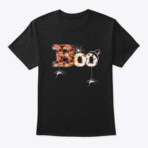 Boo Halloween Spiders Witch Man's T-Shirt Tee