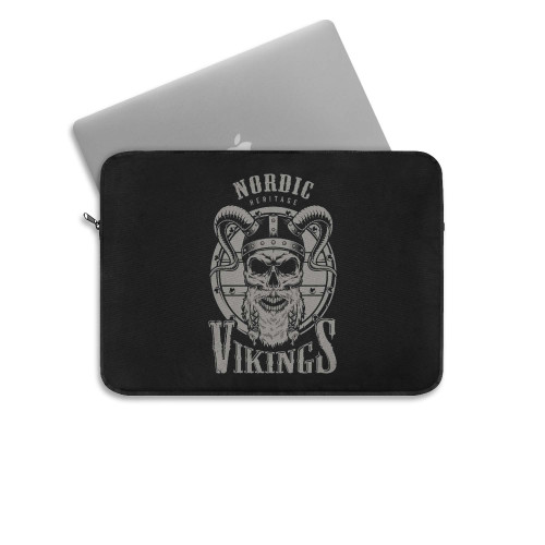 Nordic Shield And Vikings Victory Or Valhalla Laptop Sleeve