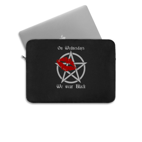 On Wednesdays We Wear Black Laptop Sleeve