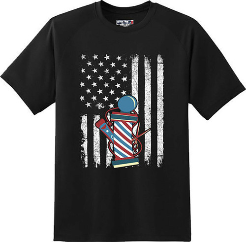 Barber Pole Flag Man's T-Shirt Tee