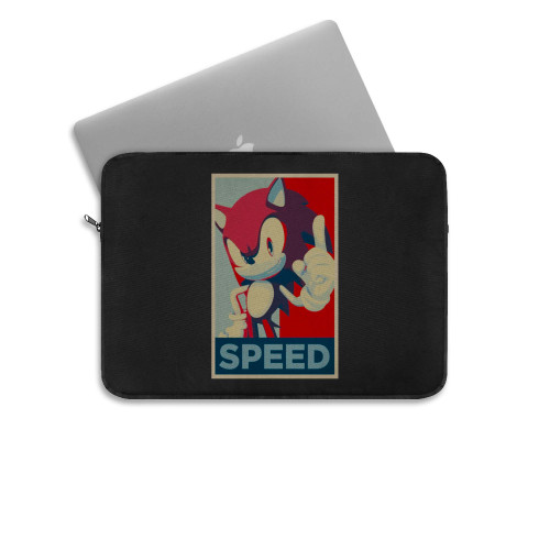 Sonic Speed Poster Laptop Sleeve