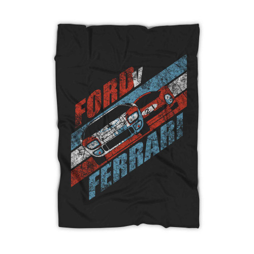 Ford V Ferrari Grunge Cars Blanket