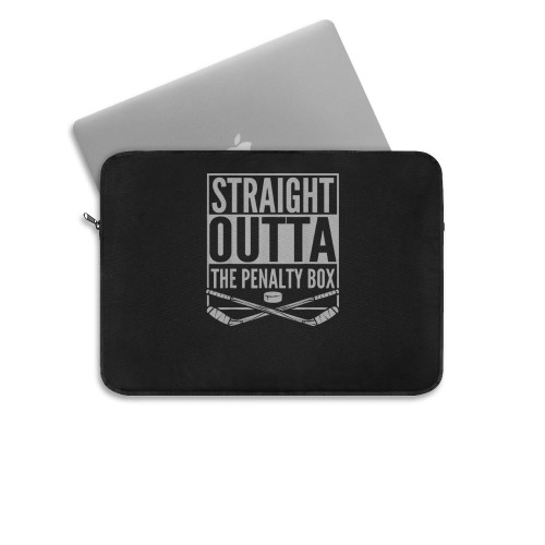 Straight Outta The Penalty Box Hockey Player Laptop Sleeve