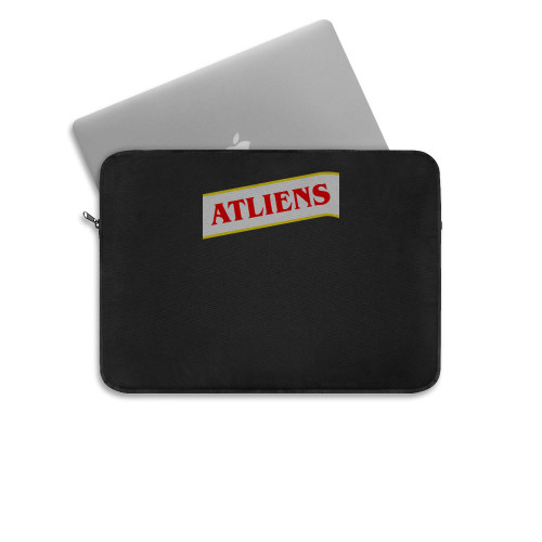 Atliens Stripe On Red Laptop Sleeve