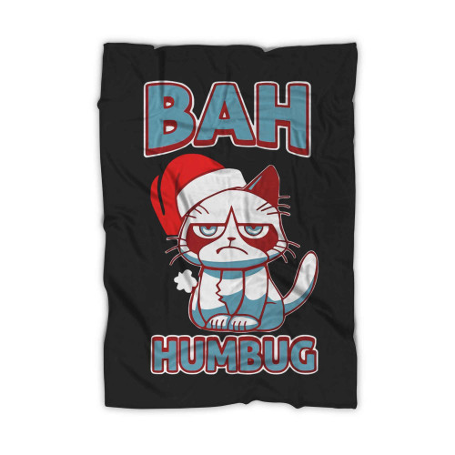 Bah Humbug Cat Christmas Blanket