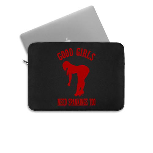 Bdsm Good Girls Need Spankings Too Red Laptop Sleeve