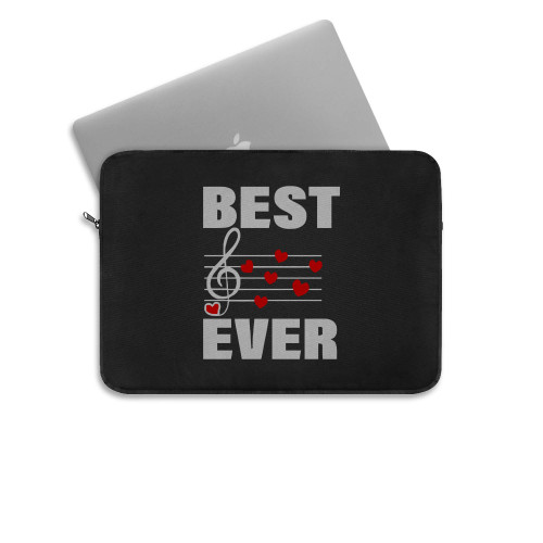 Best Dad Ever Music Notes Laptop Sleeve