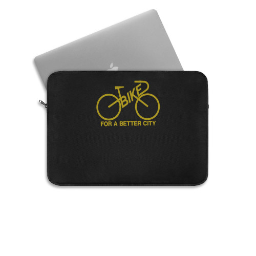 Bike For A Better City Yellow Logo Collection Vintage Logo 1970 Bike Lobby New York City Laptop Sleeve