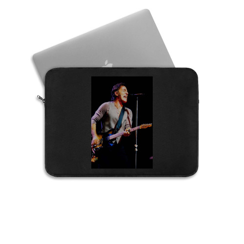 Bruce Springsteen Playing And Singing On Stage Laptop Sleeve