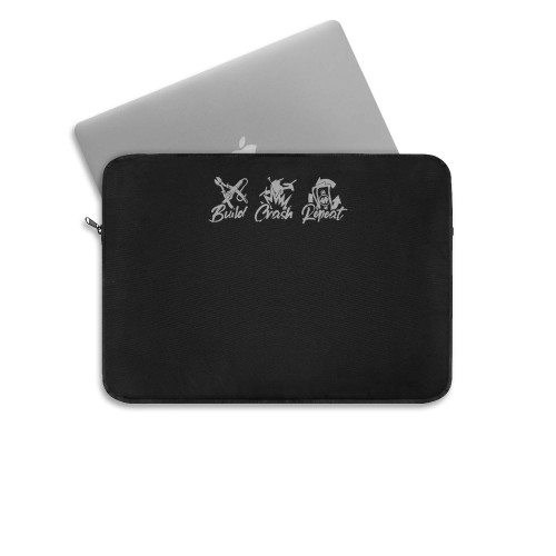 Build Crash Repeat Laptop Sleeve