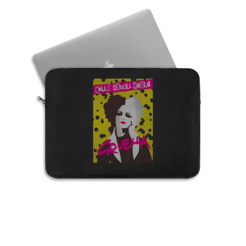 Cruella Hello Cruell World Ransom Stencil  Laptop Sleeve Cruella Hello Cruell World Ransom Stencil  Laptop Sleeve
