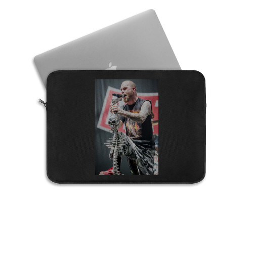 Five Finger Death Punch Ivan Moody On Stage With Skull Altar  Laptop Sleeve