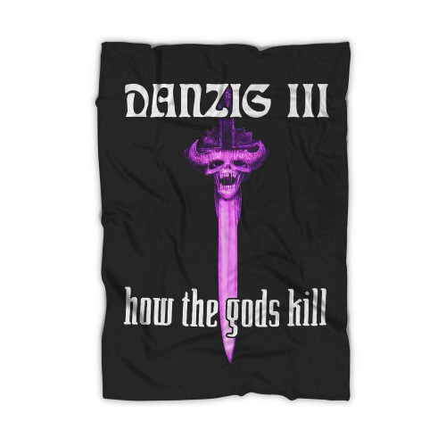 Danzig How To The Gods Kill Logo Skull Sword Blanket