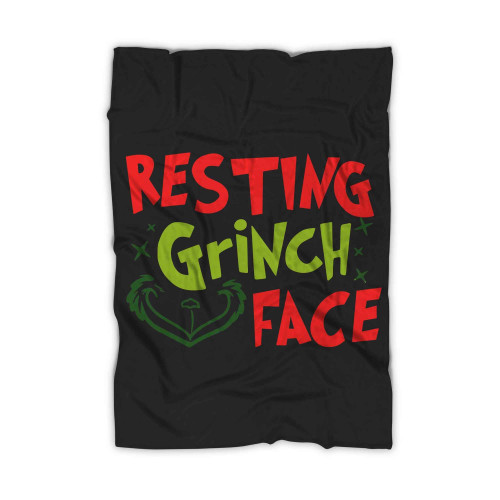 Grinch Rasting Grinch Face Blanket