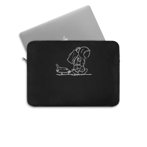 Sad Astronaut Pulling Space Shuttle  Laptop Sleeve