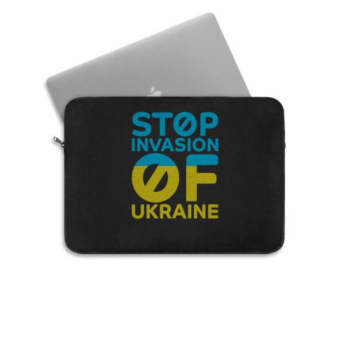 Stop War In Ukraine I Stand With Ukraine Flag Ukraine Strong Ukrainians Support  Laptop Sleeve