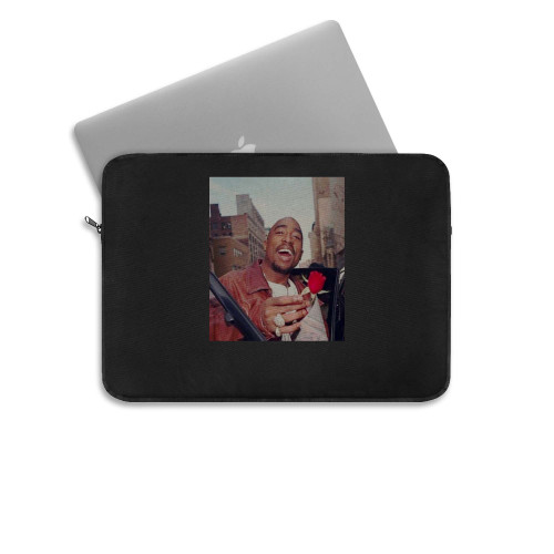 Tupac 2Pac With A Rose Valentines Day  Laptop Sleeve