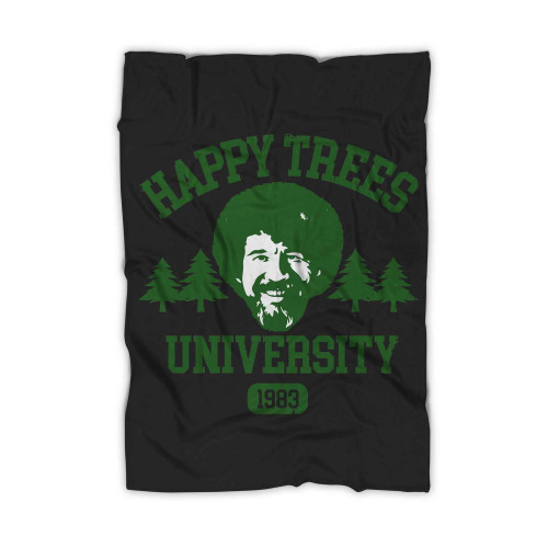 Bob College Happy Trees University 1983 Blanket