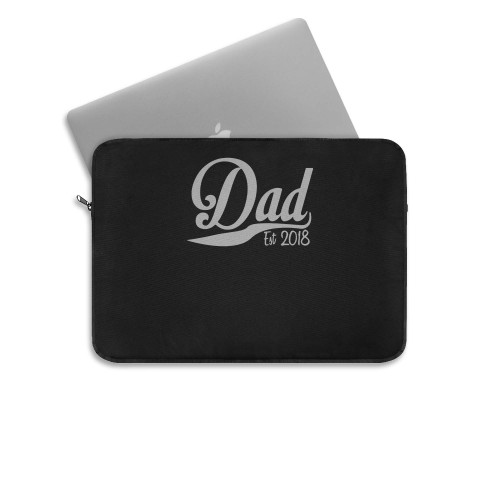 Dad Est 2018 Fathers Day  Laptop Sleeve
