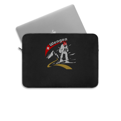 Downhill Skier Wengen  Laptop Sleeve