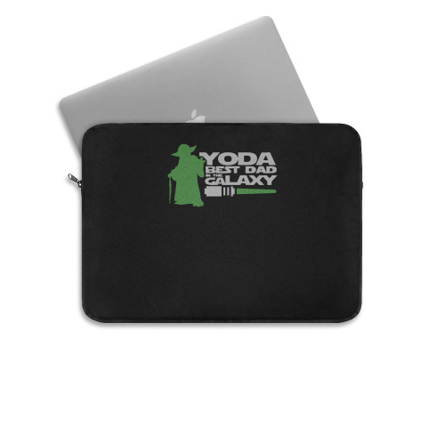 Fathers Day Star Wars Inspired Yoda Best Dad In The Galaxy  Laptop Sleeve