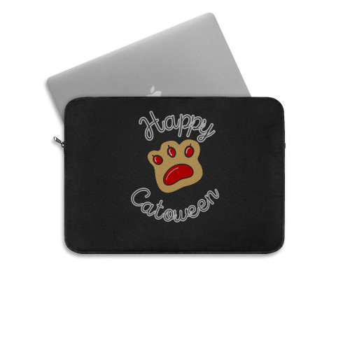 Happy Catoween Time  Laptop Sleeve
