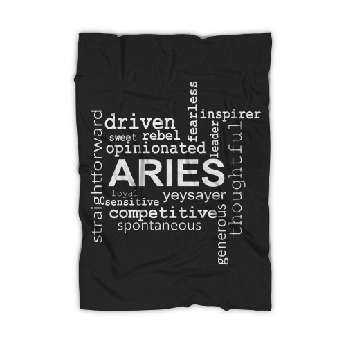 Aries Zodiac Sign Blanket