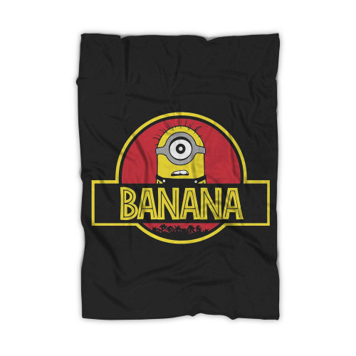 Banana Minions Jurassic Park Logo Parody Blanket