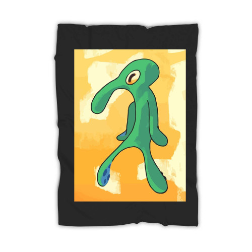Artist Unknown Painting Replica Funny Squidward Blanket