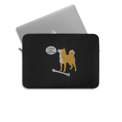 I Found This Humerus Shiba Inu  Laptop Sleeve