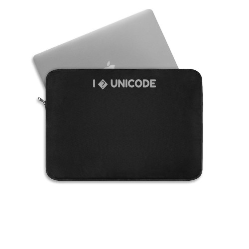 I Unicode Love Question Mark Missing Developer  Laptop Sleeve