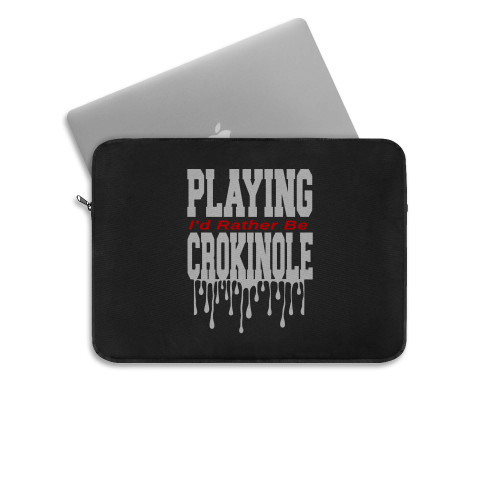 Id Rather Be Playing Crokinole  Laptop Sleeve