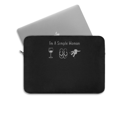 Im A Simple Woman Snowboarding  Laptop Sleeve