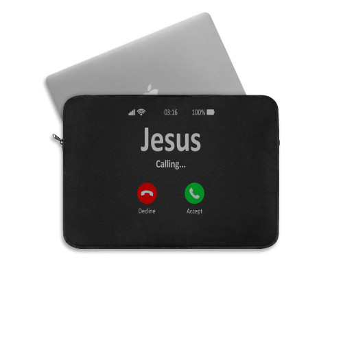 Jesus Is Calling Christian  Laptop Sleeve