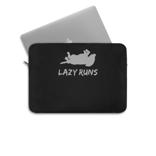 Lazy Runs Dog For Angry Runs  Laptop Sleeve