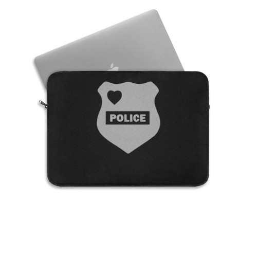 Police Love Vest Badge  Laptop Sleeve