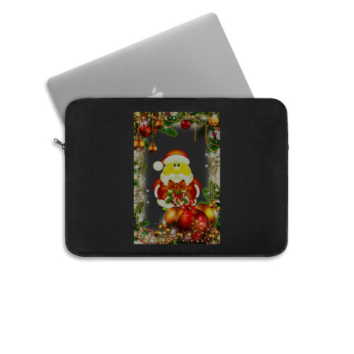 Santa Claus Merry Christmas 2021 Frames Christmas Ornament  Laptop Sleeve