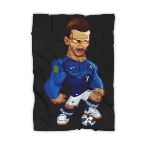 Antoine Griezmann Cartoon Blanket