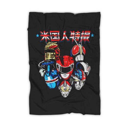 American Toku Characters Blanket