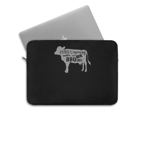 Vegetarian Cows Are For Mooing Not For Bbqing Vegan  Laptop Sleeve