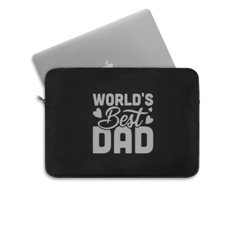 Worlds Best Dad Funny Dad Saying Calligraphic Fathers Day  Laptop Sleeve