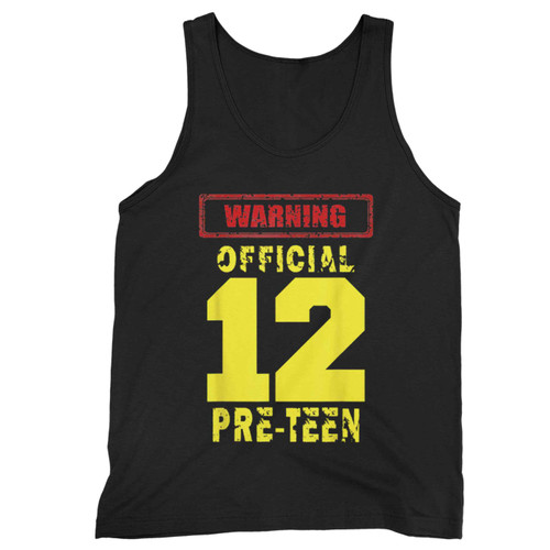 12Th Birthday 12Yrs Warning Tank Top