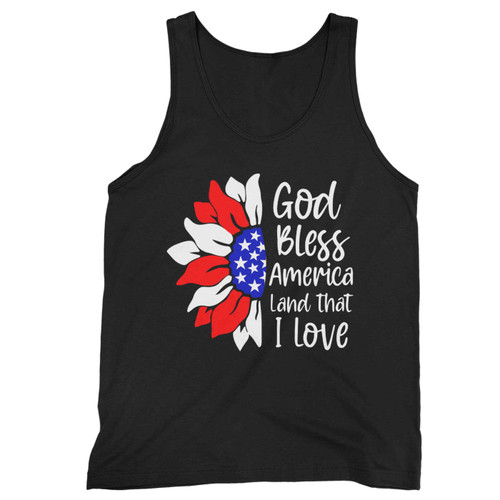 4Th Of July God Bless America Land That I Love Sunflower Tank Top