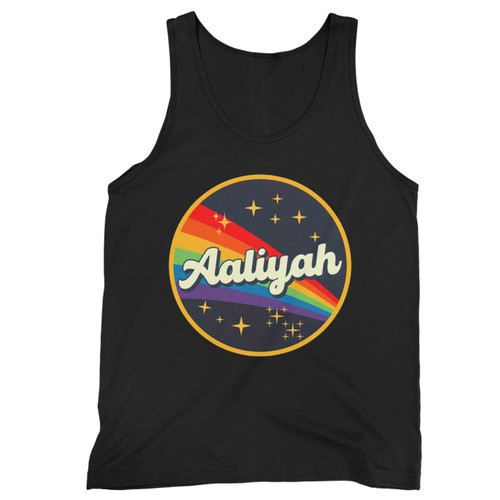 Aaliyah Rainbow In Space Vintage Style Tank Top