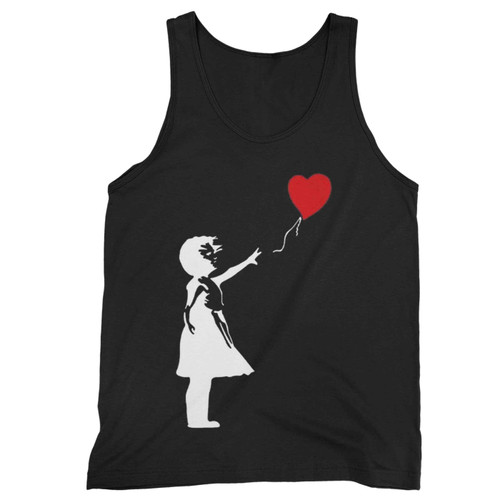 Banksy Girl With Heart Balloon Tank Top