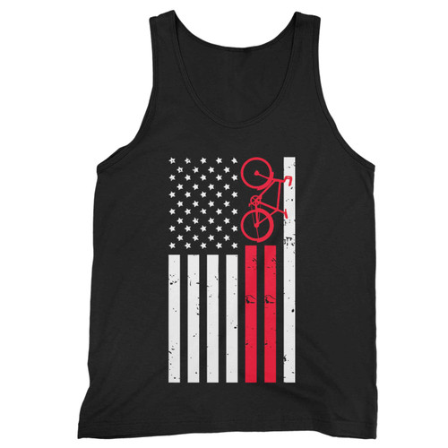 Bicycle American Usa Flag Cycling Bike Tank Top