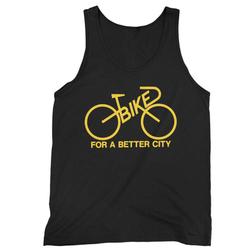 Bike For A Better City Yellow Logo Collection Vintage Logo 1970 Bike Lobby New York City Tank Top