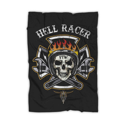 Skull Hell Racer Blanket