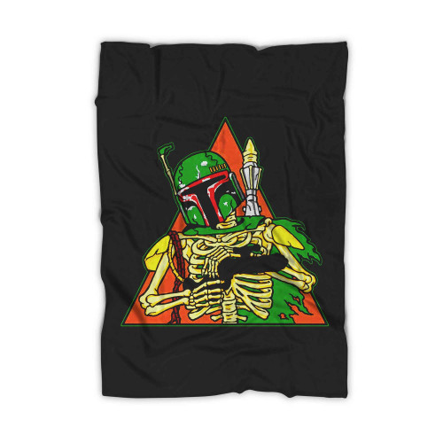 Star Wars Halloween Boba Fett Skeleton Blanket